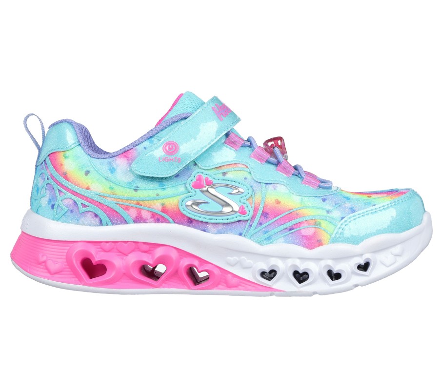 Enfant SKECHERS Chaussures Decontractees | Flutter Heart Lights - Groovy Swirl