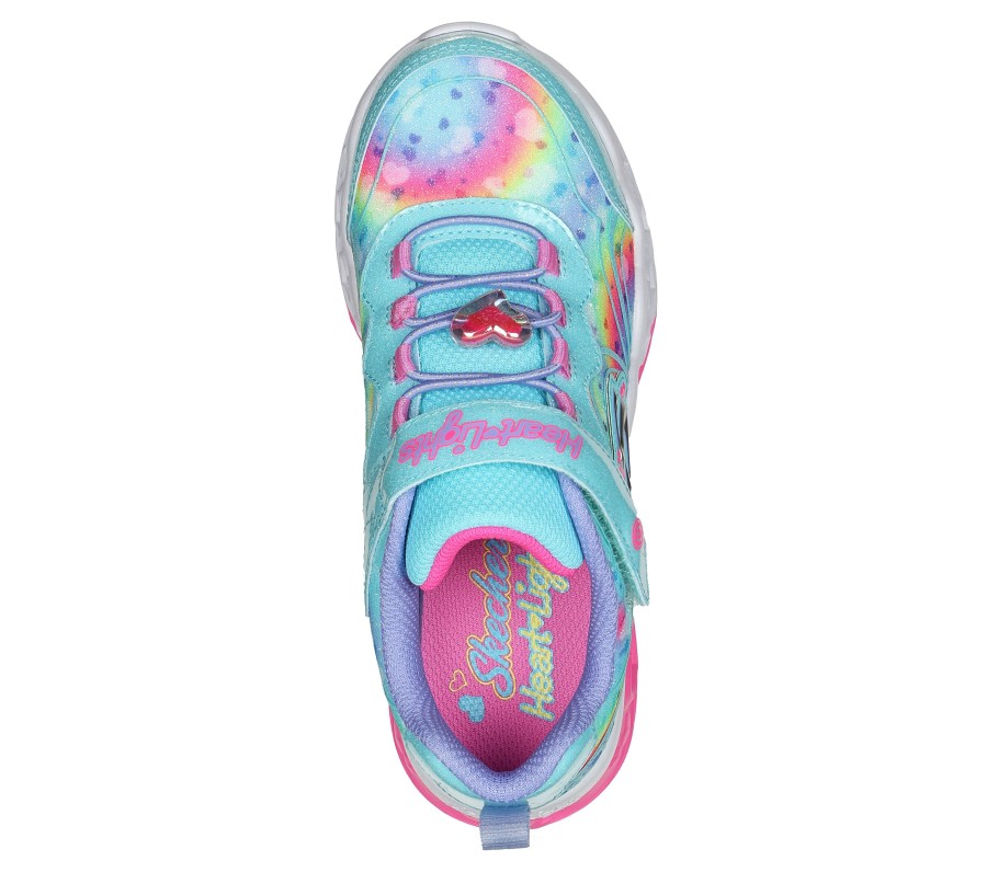 Enfant SKECHERS Chaussures Decontractees | Flutter Heart Lights - Groovy Swirl