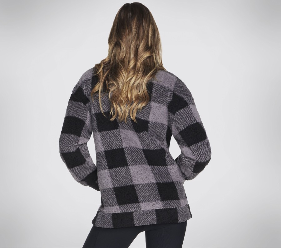 Femme SKECHERS Hauts | Skech Sherpa Plaid Jacket