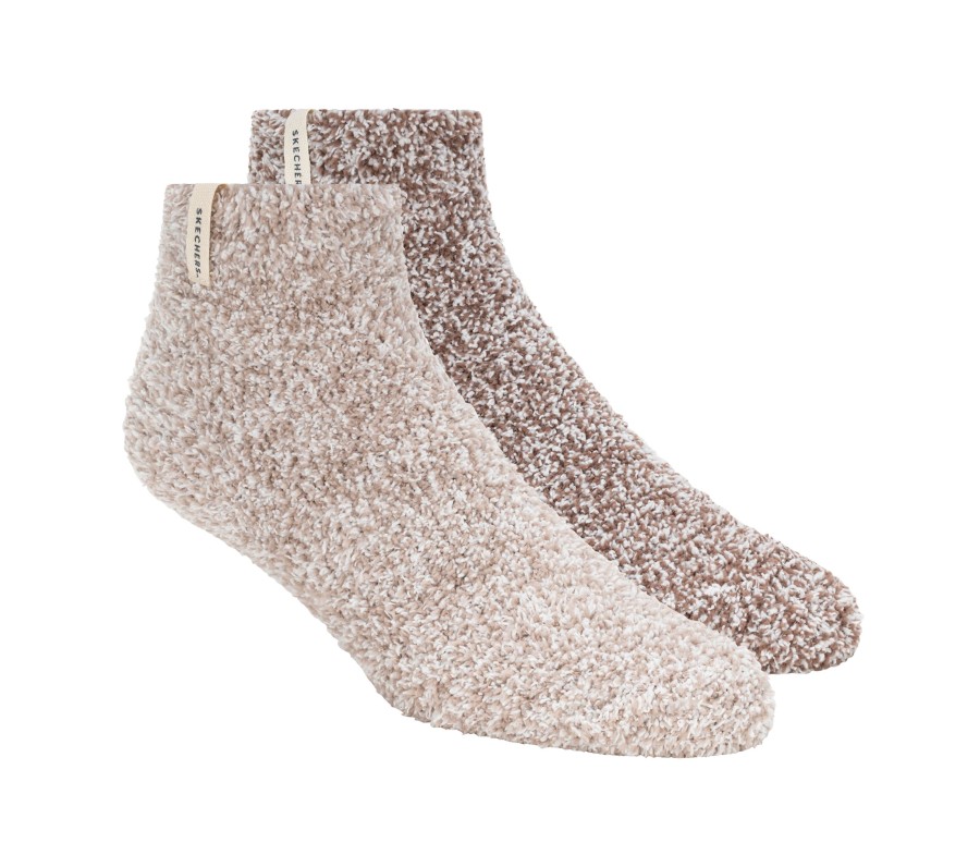 Femme SKECHERS Chaussettes | 2 Pack Furry Quarter Socks