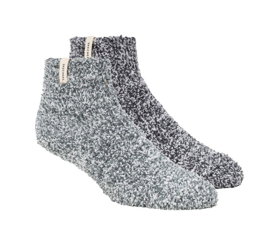 Femme SKECHERS Chaussettes | 2 Pack Furry Quarter Socks