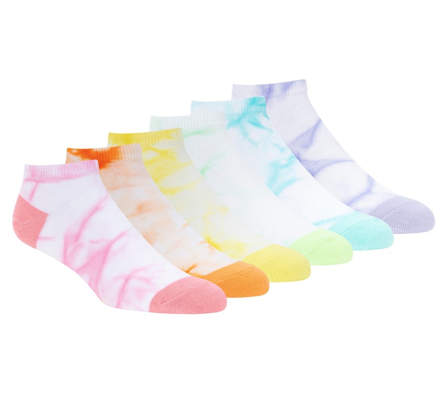 Enfant SKECHERS Chapeaux | Tie-Dye Pastel Socks - 6 Pack