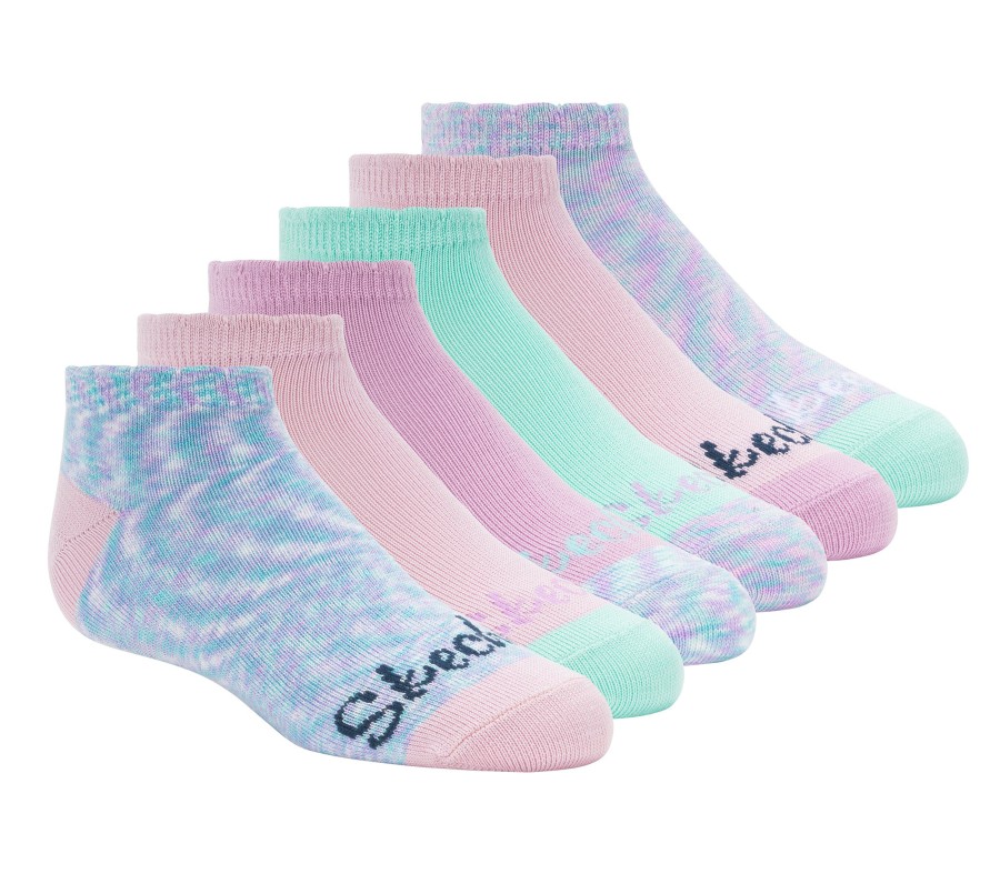 Enfant SKECHERS Chapeaux | Pastel Low Cut Socks - 6 Pack