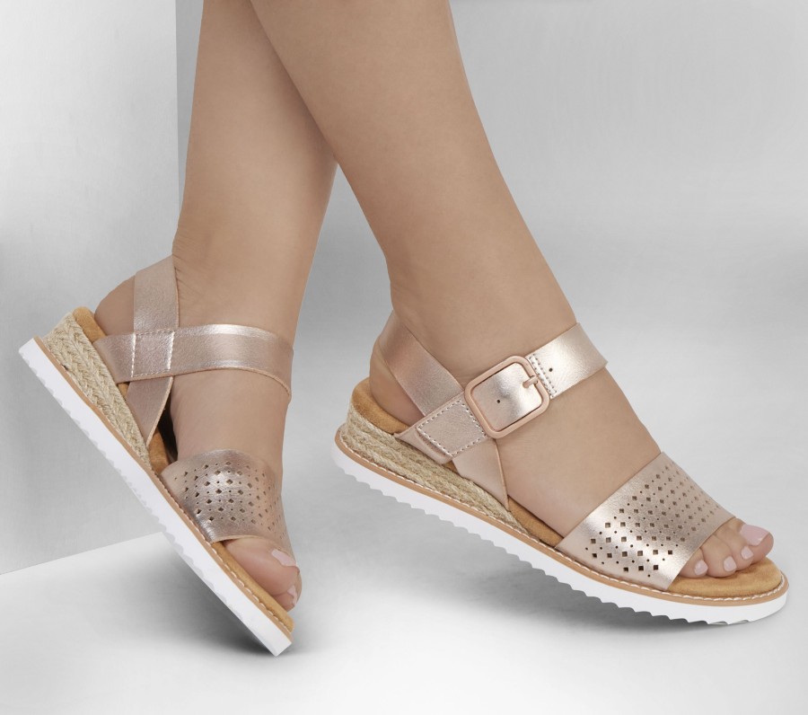 Femme SKECHERS Sandales | Bobs Desert Kiss - Goldie Glam