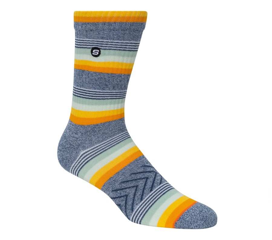 Vetements Et Accessoires SKECHERS Accessoires | 1 Pack Retro Stripes Crew Sock