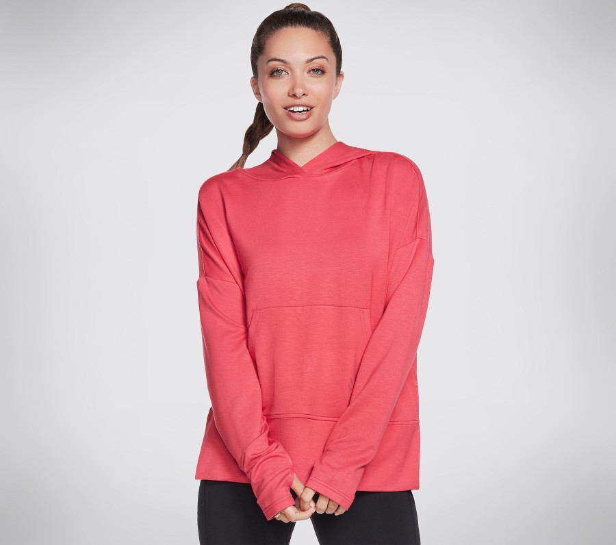 Femme SKECHERS Hauts | Skechluxe Restful Long Sleeve Hoodie