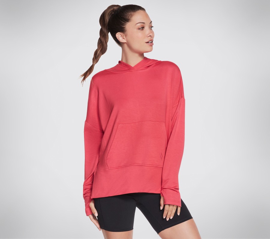 Femme SKECHERS Hauts | Skechluxe Restful Long Sleeve Hoodie