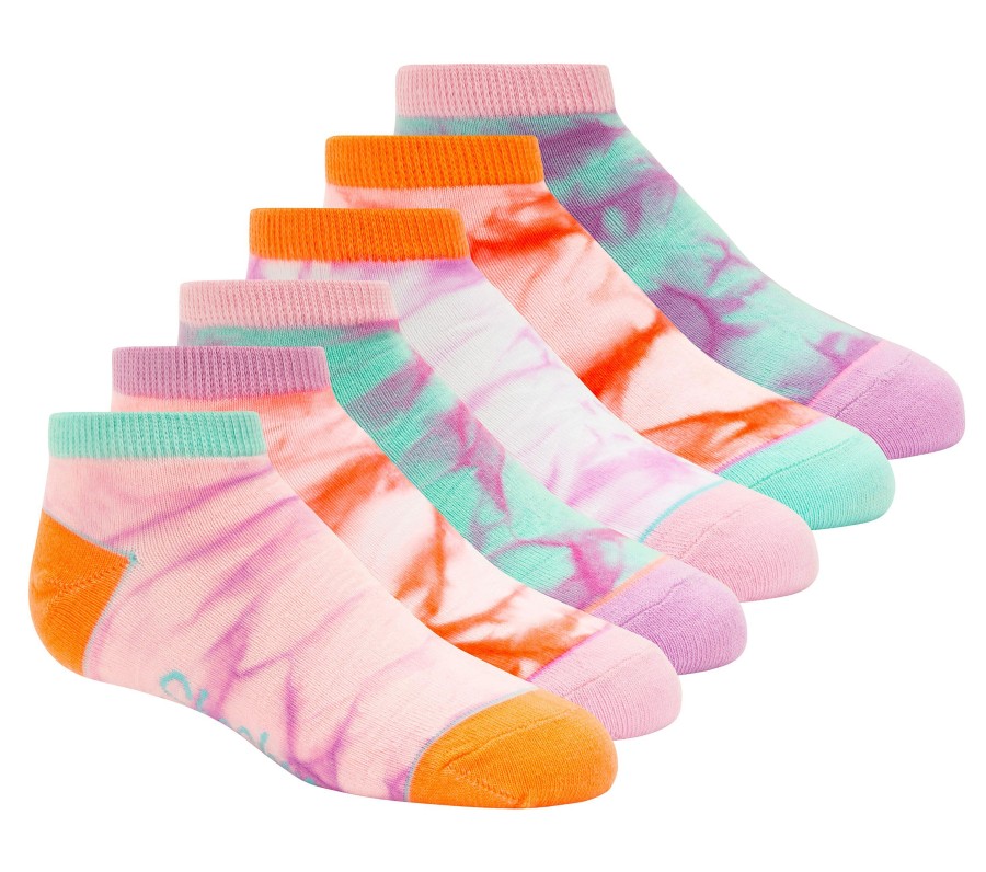 Enfant SKECHERS Chapeaux | 6 Pack Pastel Tie Dye Socks