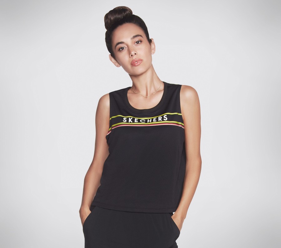 Femme SKECHERS Hauts | Skechers Apparel Festive Mesh Tank Top