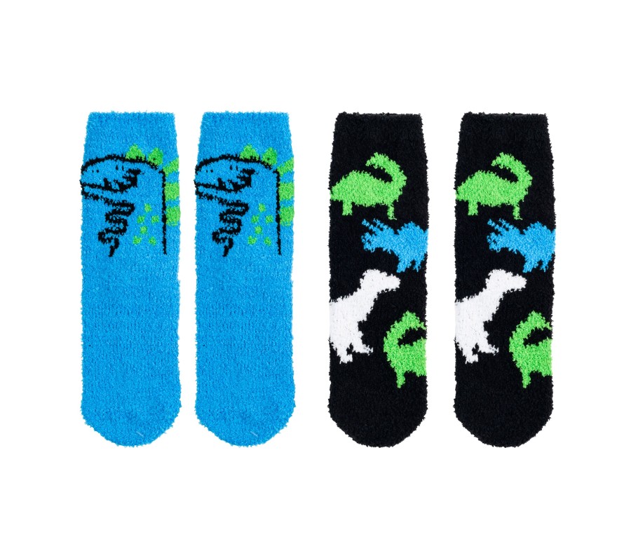 Femme SKECHERS Chaussettes | 2 Pack Dino Cozy Crew Socks