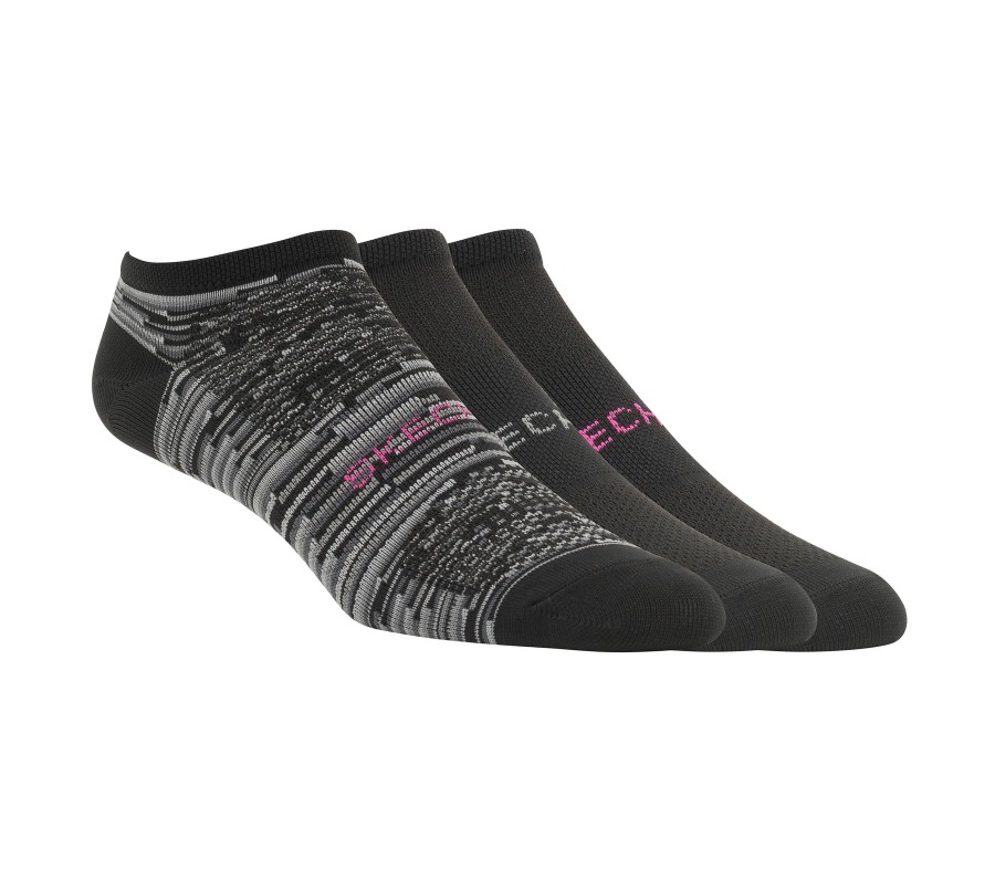 Vetements Et Accessoires SKECHERS Accessoires | 3 Pack No Show Microfiber Socks