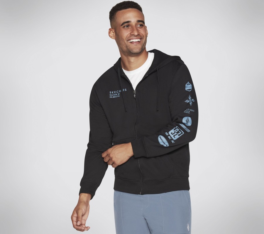 Homme SKECHERS Hauts | Skech-Sweats Overland Full Zip Hoodie