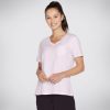 Femme SKECHERS Hauts | Diamond Wash Hatha V-Neck Pocket Tee