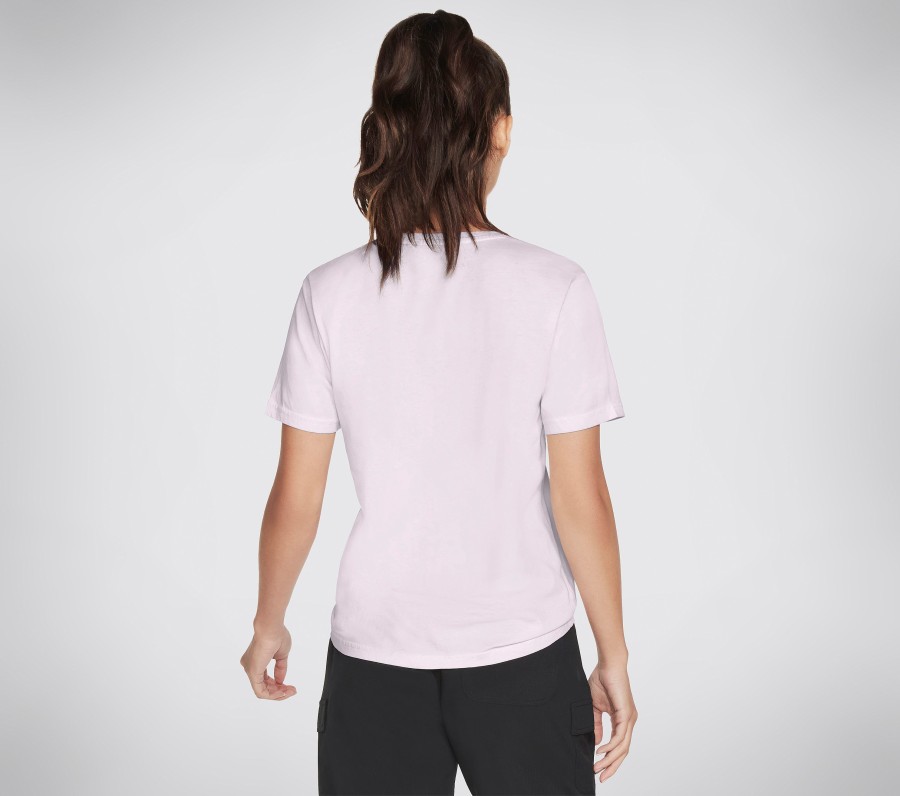 Femme SKECHERS Hauts | Diamond Wash Hatha V-Neck Pocket Tee