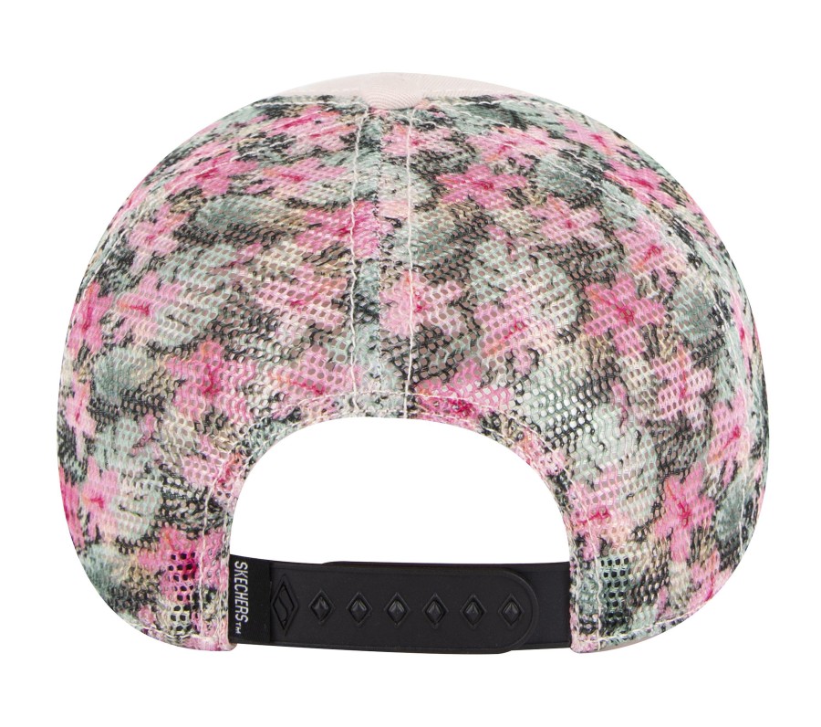 Vetements Et Accessoires SKECHERS Accessoires | Flower Print Diamond Logo Trucker Hat