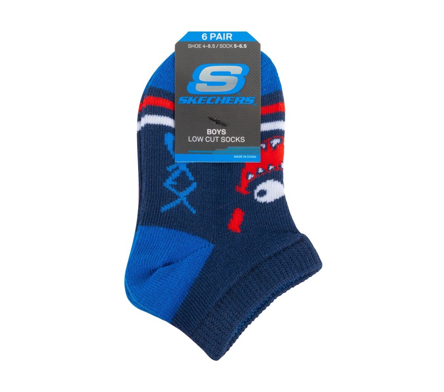 Enfant SKECHERS Chapeaux | Low Cut Monster Socks - 6 Pack