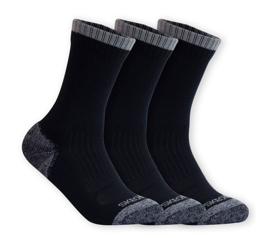 Vetements Et Accessoires SKECHERS Accessoires | 3 Pack Half Terry Work Crew Socks