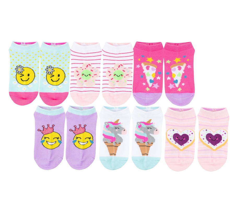 Enfant SKECHERS Chapeaux | Smiley Floral Socks - 6 Pack