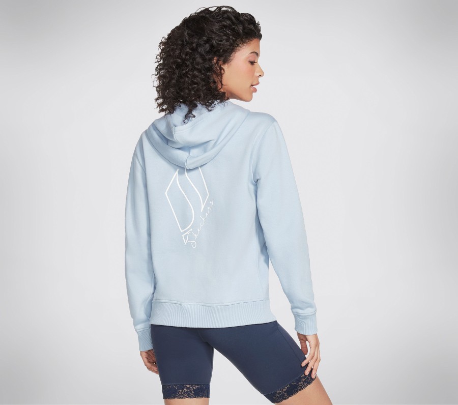 Femme SKECHERS Hauts | Skechers Apparel Diamond Crown Front Zip Hoodie