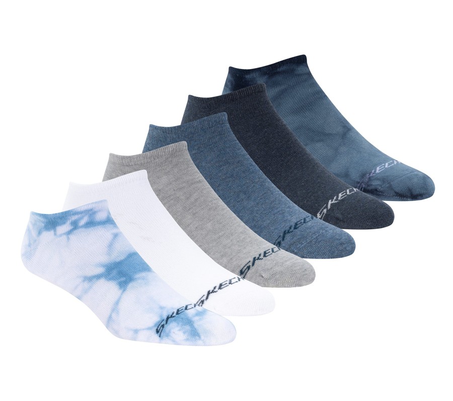 Vetements Et Accessoires SKECHERS Accessoires | Cotton Tie-Dye No-Show Socks - 6 Pack