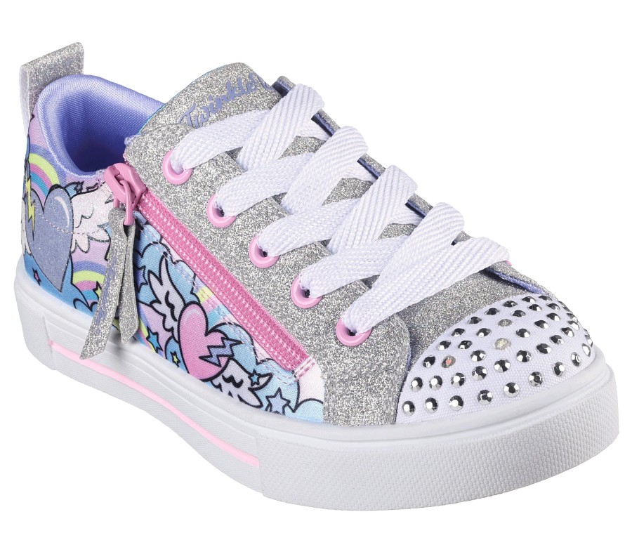 Enfant SKECHERS Chaussures A Lacets | Twinkle Toes: Twinkle Sparks - Flying Hearts