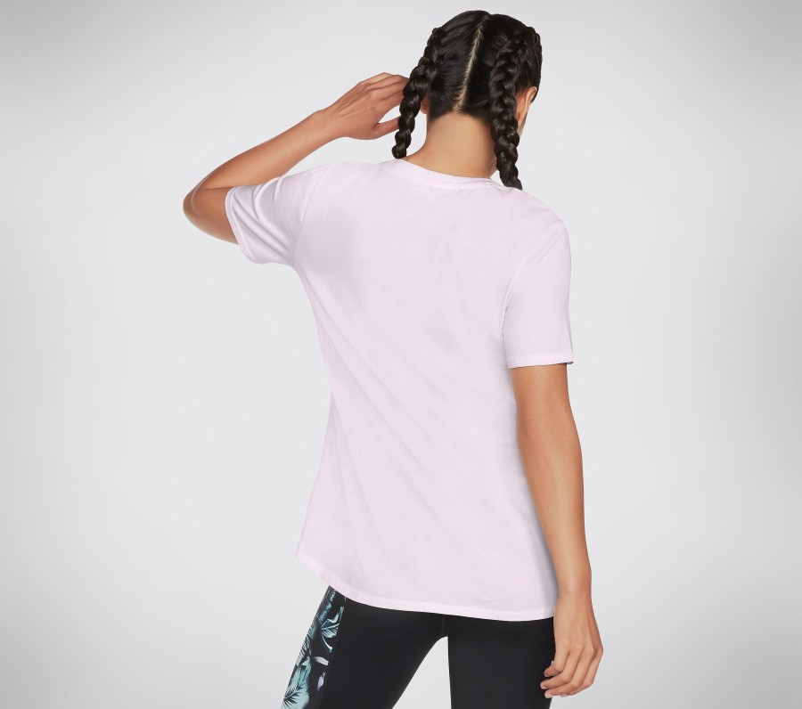 Femme SKECHERS Hauts | Diamond Wash Hatha Scoop Neck Tunic Tee