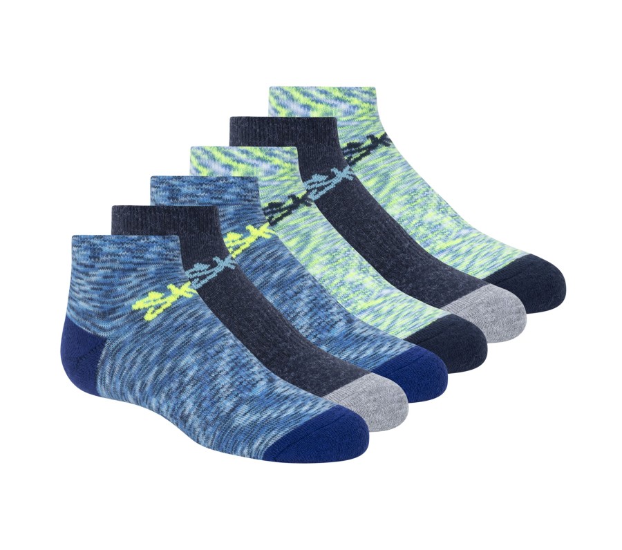 Enfant SKECHERS Chapeaux | 6 Pack Space Dye Low Cut Socks