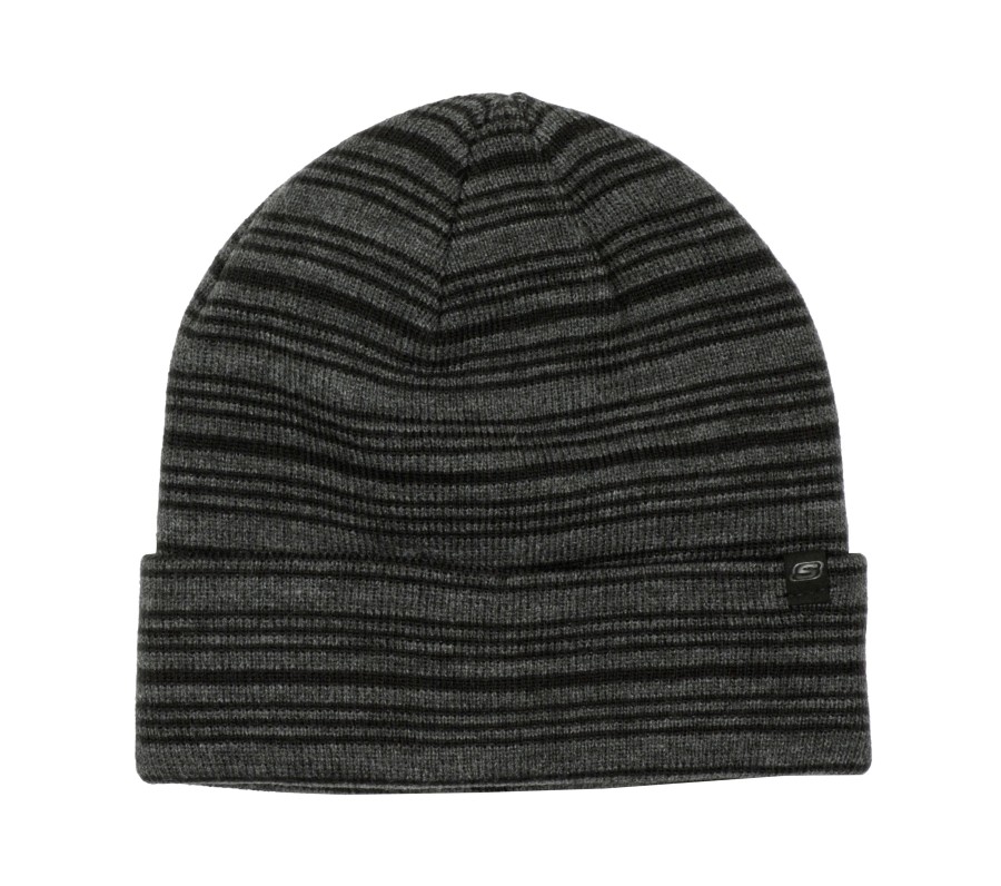 Vetements Et Accessoires SKECHERS Equipement Pour Temps Froid | Thin Stripe Rib Knit Beanie