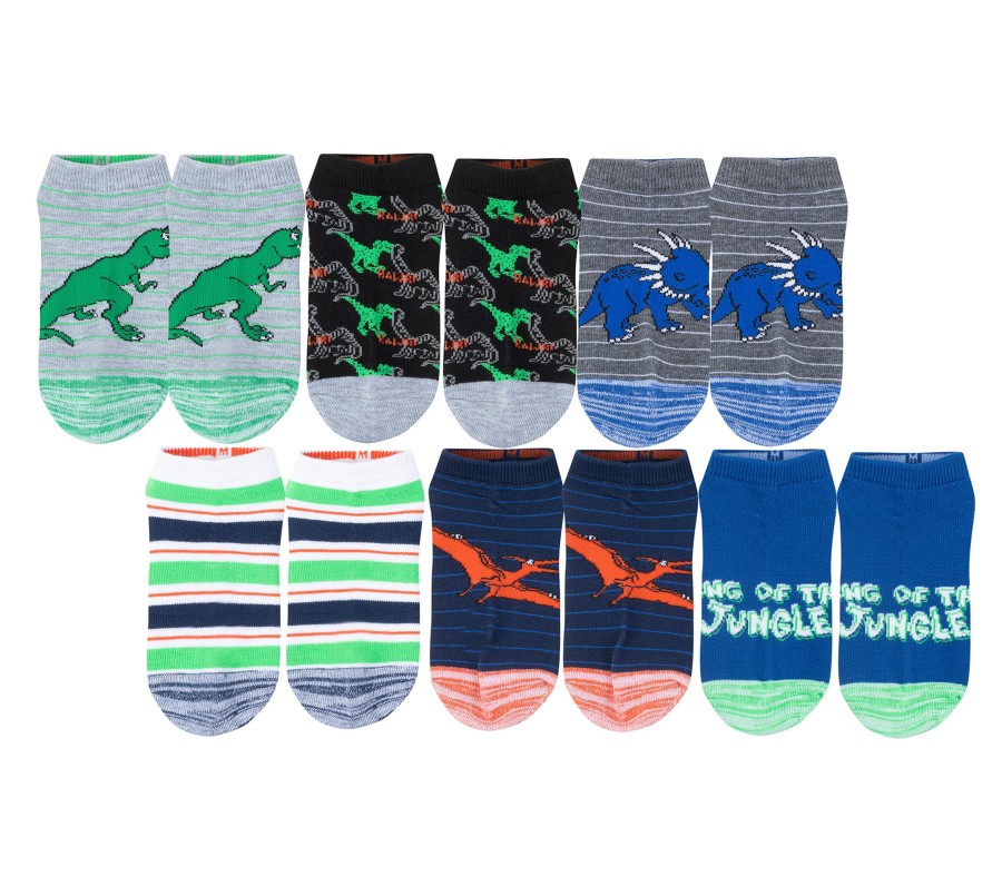 Enfant SKECHERS Chapeaux | Dino Stripe Socks - 6 Pack