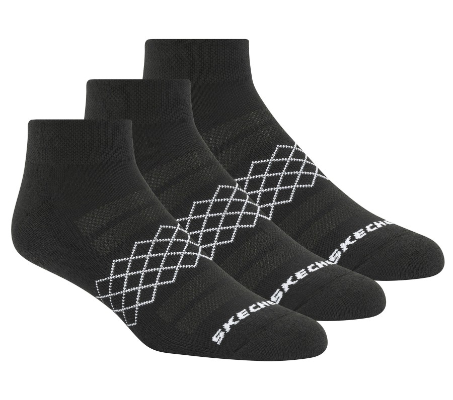 Vetements Et Accessoires SKECHERS Accessoires | 3 Pack Diamond Quarter Socks