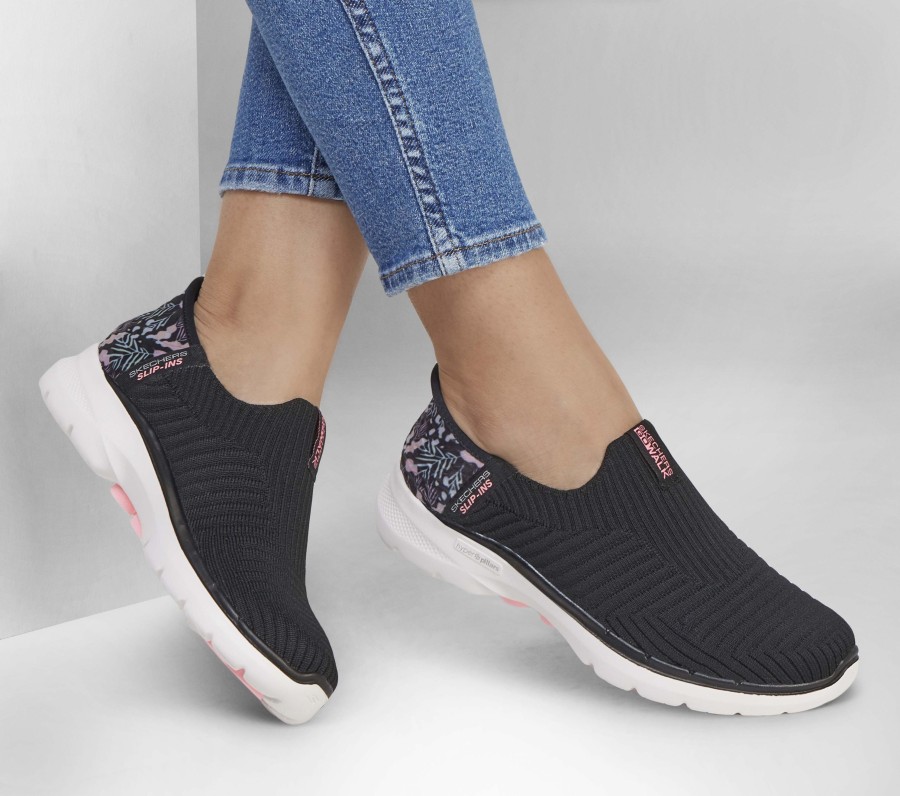 Femme SKECHERS Chaussures A Enfiler | Skechers Slip-Ins: Go Walk 6 - Tropical Bay