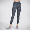 Femme SKECHERS Bas | Go Walk Midnight Leopard 7/8 Hw Legging