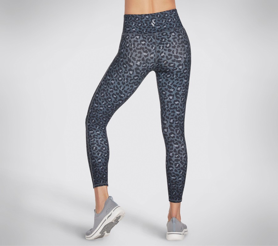 Femme SKECHERS Bas | Go Walk Midnight Leopard 7/8 Hw Legging