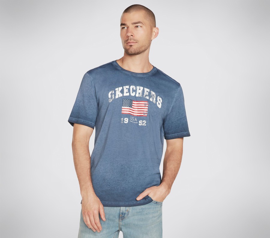 Homme SKECHERS Hauts | Skechers Skech-Dye Americana 92 Tee Shirt