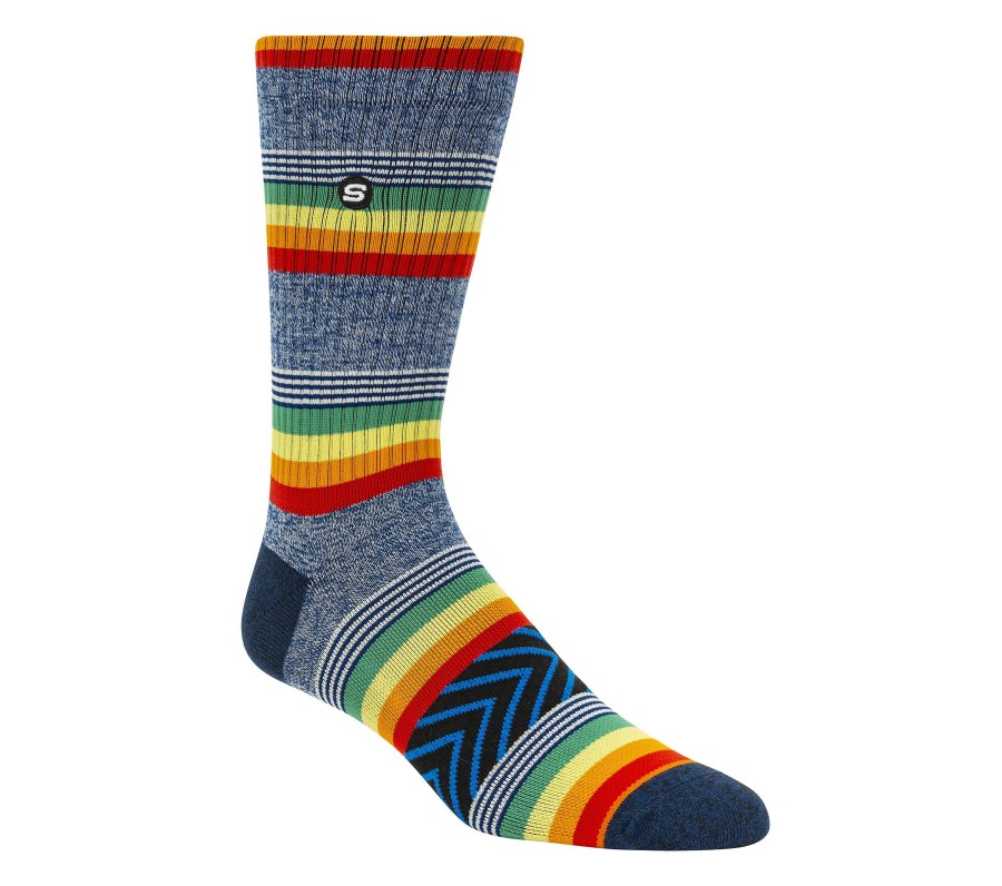 Femme SKECHERS Chaussettes | 1 Pack Retro Stripes Crew Sock