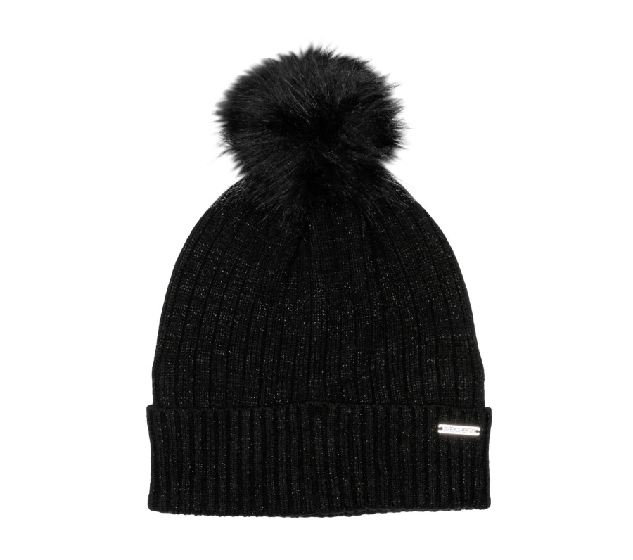 Vetements Et Accessoires SKECHERS Equipement Pour Temps Froid | Metallic Ribbed Beanie Hat