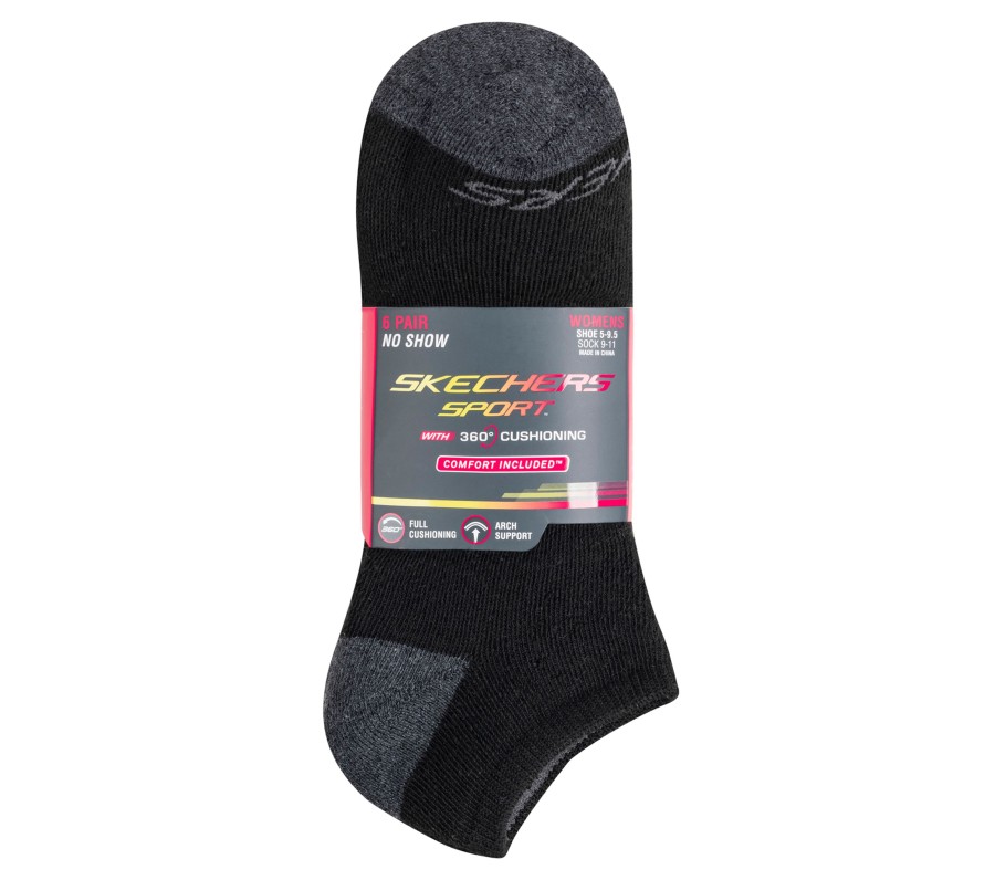 Vetements Et Accessoires SKECHERS Accessoires | 6 Pack 360 Cushion No Show Socks