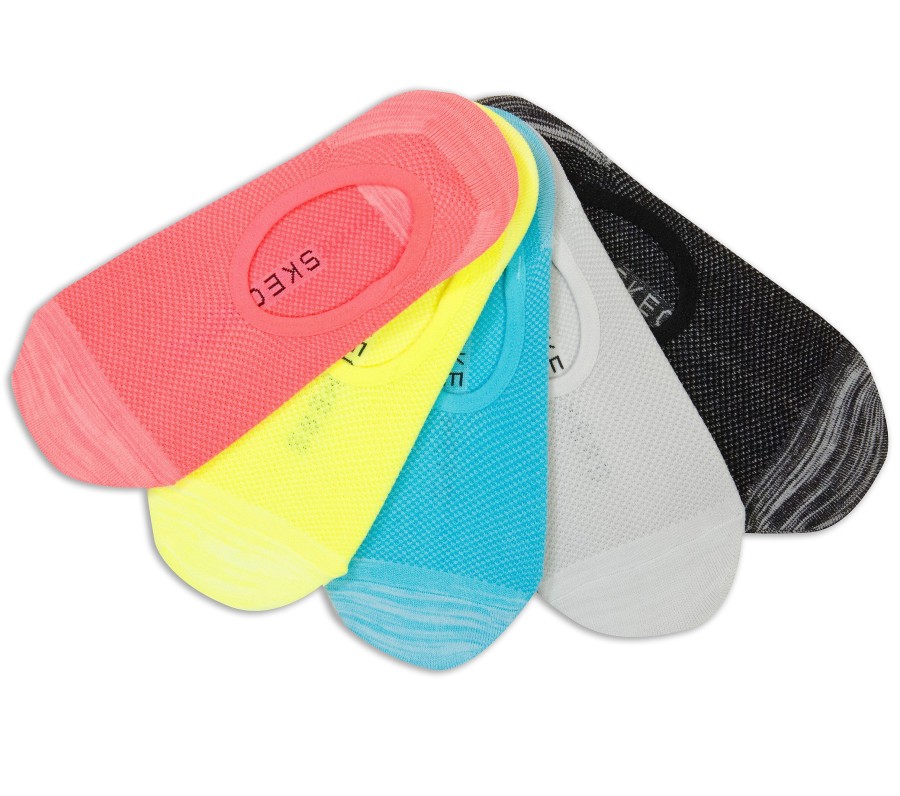 Femme SKECHERS Chaussettes | 5 Pack Neon Liner Socks