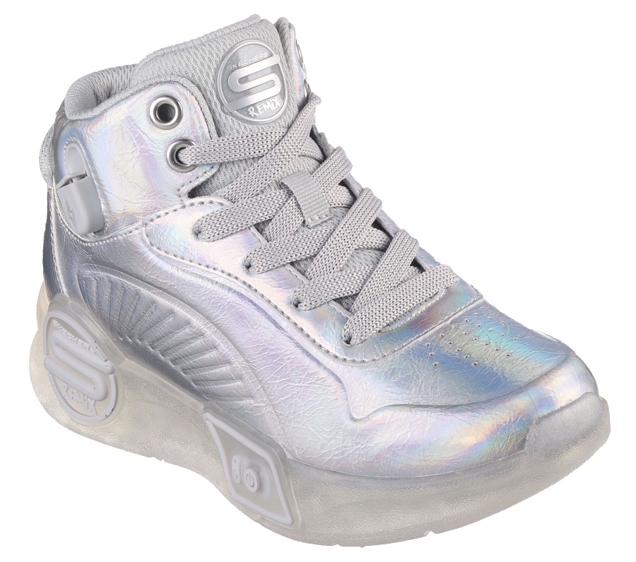 Enfant SKECHERS Chaussures A Lacets | S-Lights Remix - Pearlescent