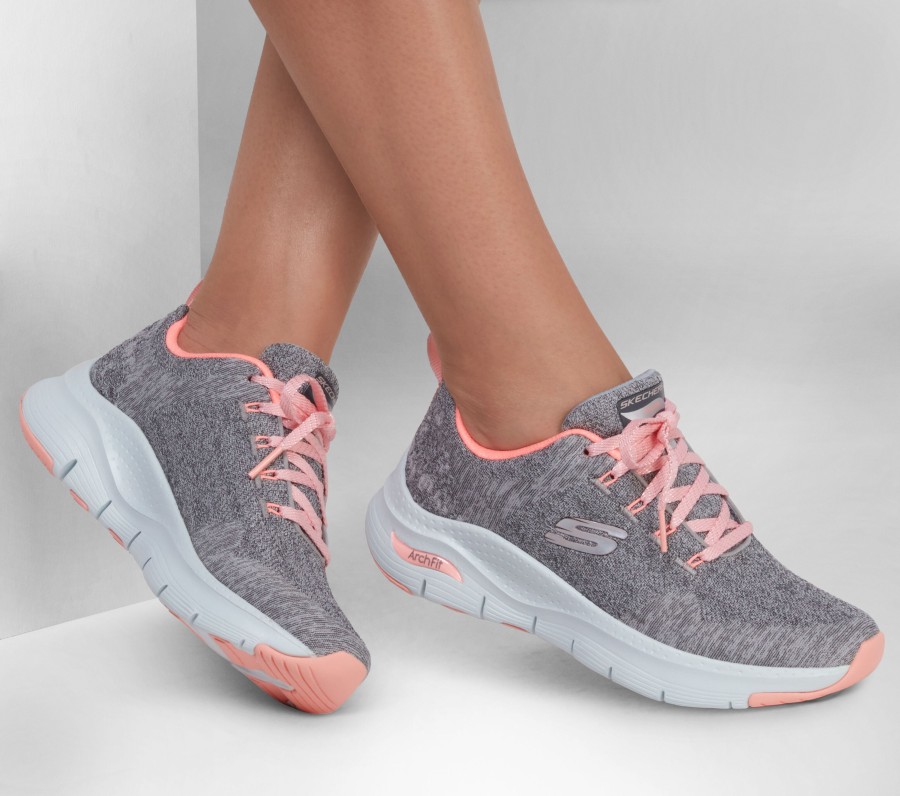 Femme SKECHERS Chaussures A Lacets | Skechers Arch Fit - Comfy Wave