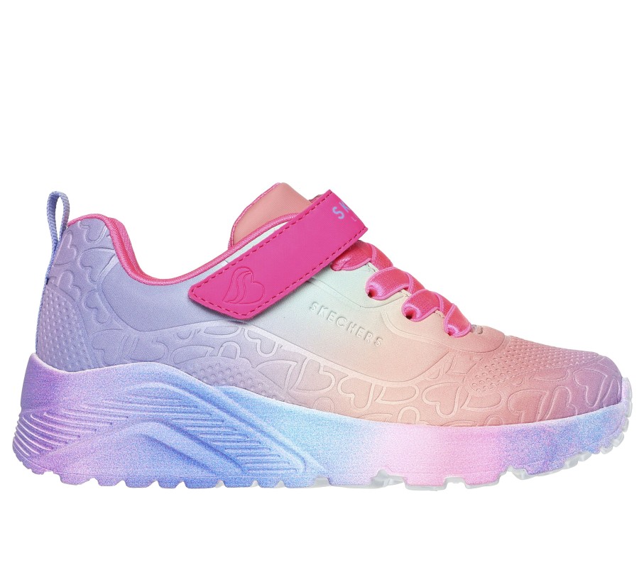 Enfant SKECHERS Chaussures A Lacets | Uno Lite - Bright Hearts