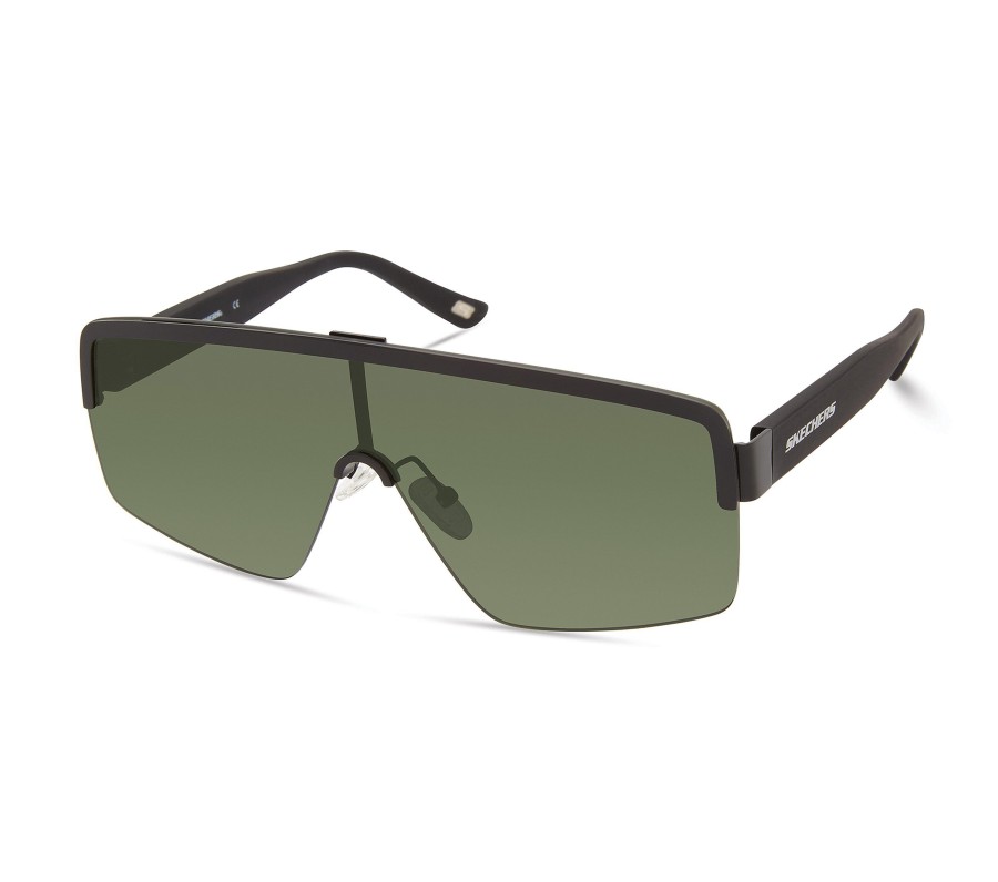 Vetements Et Accessoires SKECHERS Lunettes De Soleil | Metal Semi-Rimless Shield Sunglasses