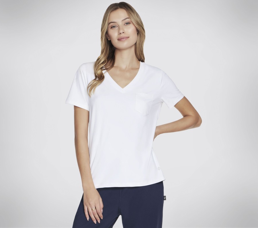 Femme SKECHERS Hauts | Go Dri Serene V-Neck Tee