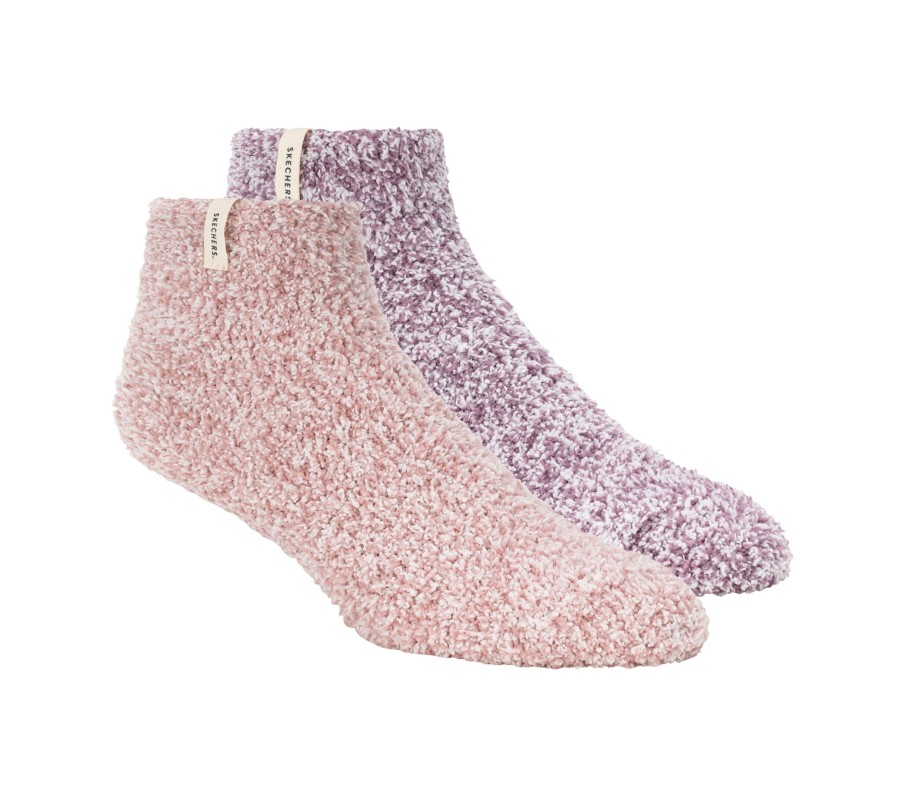 Femme SKECHERS Chaussettes | 2 Pack Furry Quarter Socks