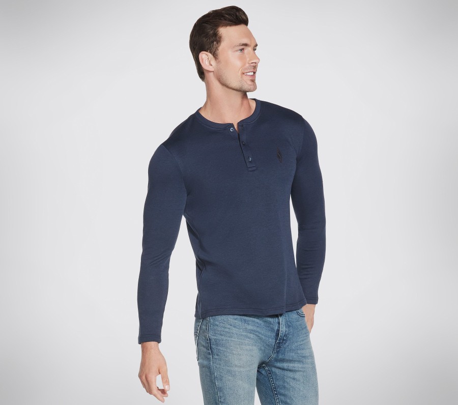 Homme SKECHERS Hauts | Skechers Apparel Goknit Pique Henley