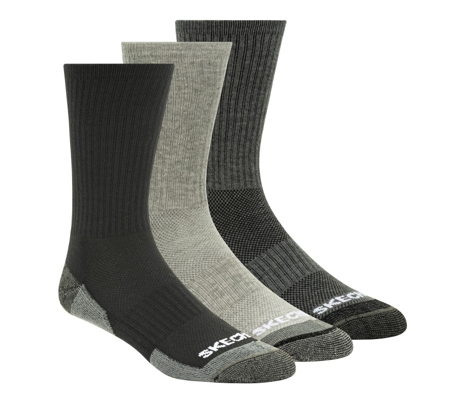 Vetements Et Accessoires SKECHERS Accessoires | 3 Pack Half Terry Crew Socks