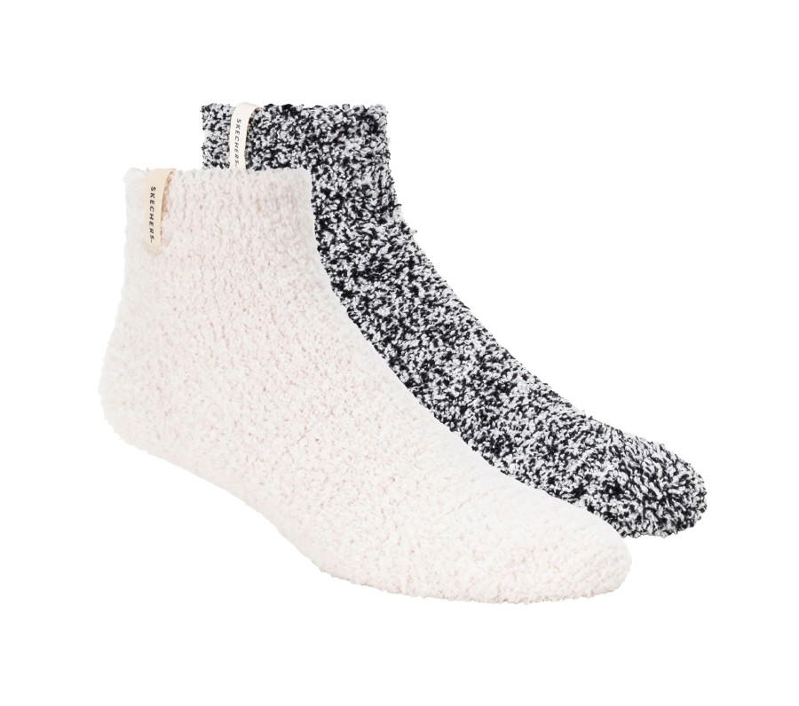 Femme SKECHERS Chaussettes | 2 Pack Furry Quarter Socks