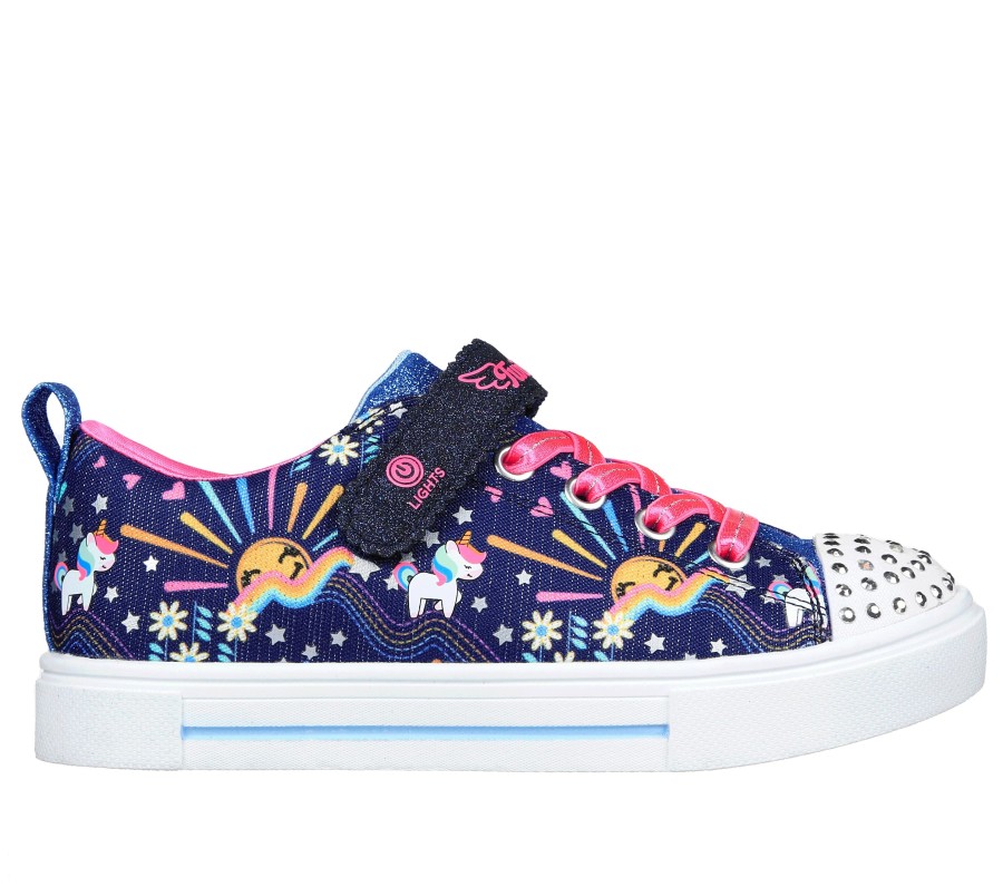 Enfant SKECHERS Chaussures A Lacets | Twinkle Sparks - Unicorn Sunshine