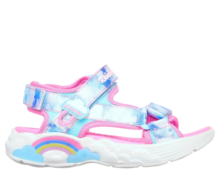 Enfant SKECHERS Lumineuses | Rainbow Racer Sandal - Summer Sky