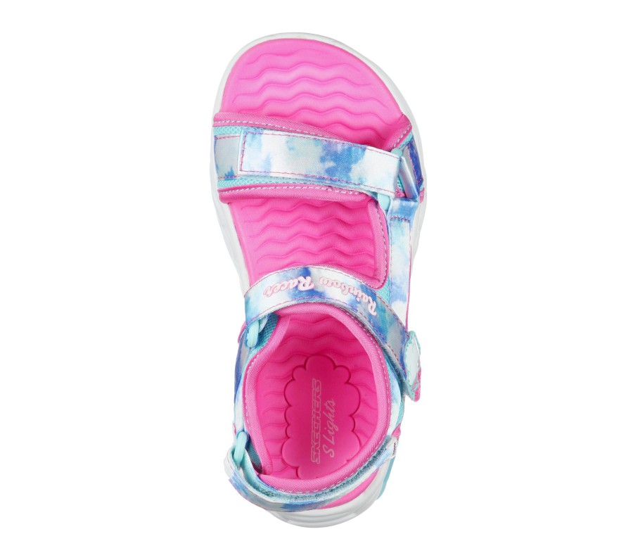 Enfant SKECHERS Lumineuses | Rainbow Racer Sandal - Summer Sky